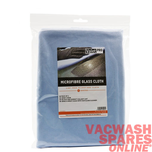 ValetPro Microfibre Glass Cloth 3 Pack