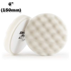 Shinemate White Waffle 150mm Foam Polishing / Finishing Pad