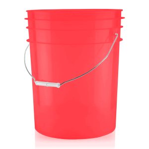 Grit Guard Clear Red Wash Bucket Detailing Valeting Pail